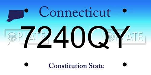 7240QY Connecticut License Plate