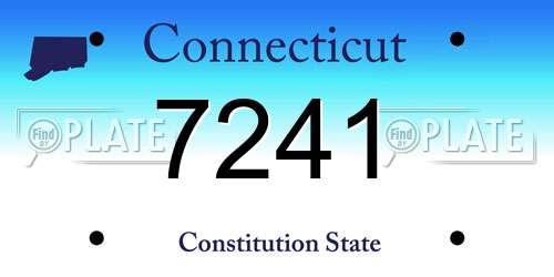 7241 Connecticut License Plate