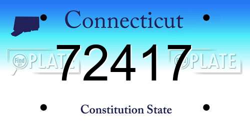 72417 Connecticut License Plate