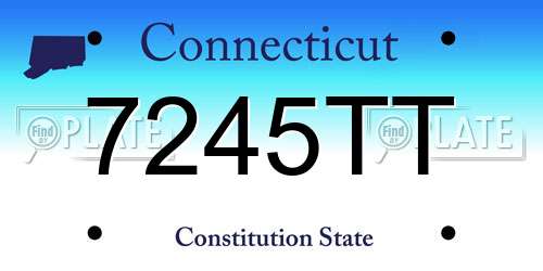 7245TT Connecticut License Plate