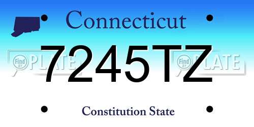 7245TZ Connecticut License Plate