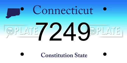 7249 Connecticut License Plate