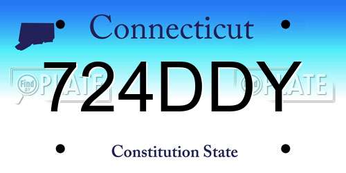 724DDY Connecticut License Plate