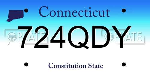 724QDY Connecticut License Plate