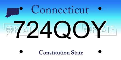 724QOY Connecticut License Plate