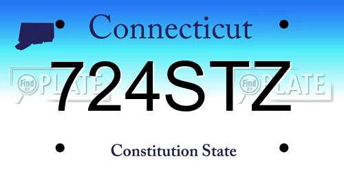 724STZ Connecticut License Plate