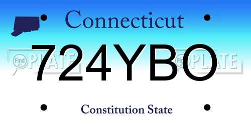 724YBO Connecticut License Plate