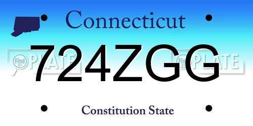 724ZGG Connecticut License Plate