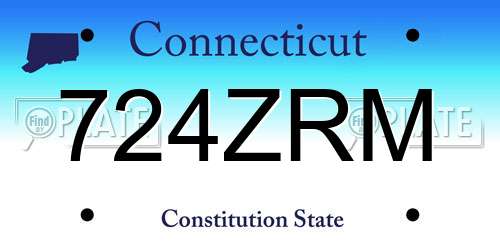 724ZRM Connecticut License Plate