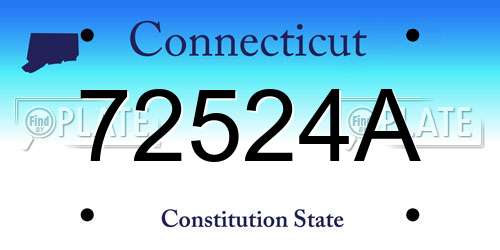72524A Connecticut License Plate