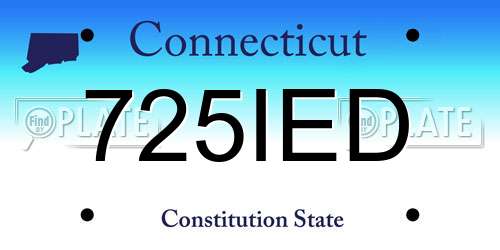725IED Connecticut License Plate