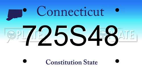 725S48 Connecticut License Plate
