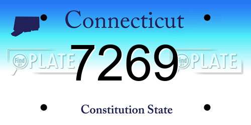 7269 Connecticut License Plate
