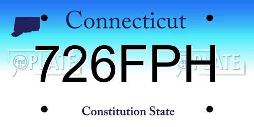 726FPH Connecticut License Plate