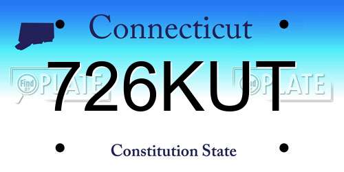 726KUT Connecticut License Plate