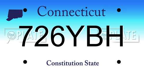 726YBH Connecticut License Plate