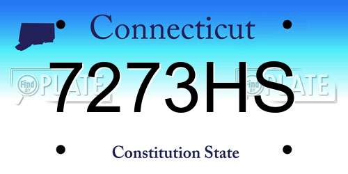 7273HS Connecticut License Plate