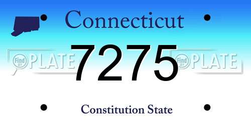 7275 Connecticut License Plate