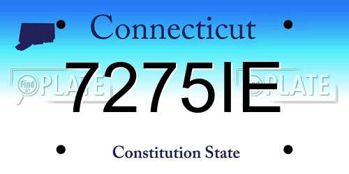 7275IE Connecticut License Plate
