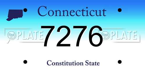 7276 Connecticut License Plate