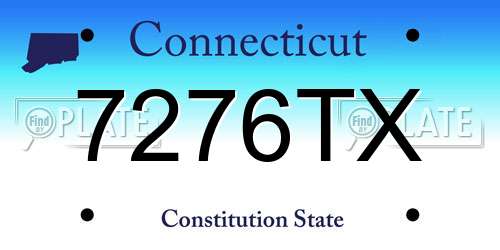7276TX Connecticut License Plate