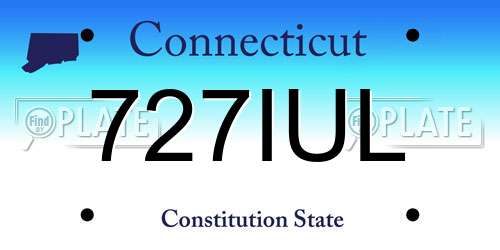 727IUL Connecticut License Plate