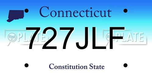 727JLF Connecticut License Plate