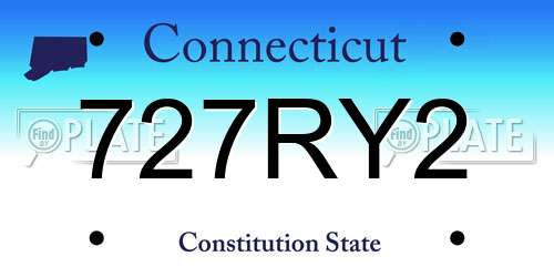 727RY2 Connecticut License Plate