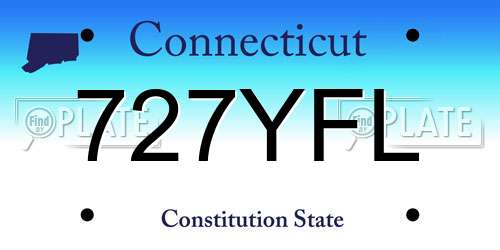 727YFL Connecticut License Plate