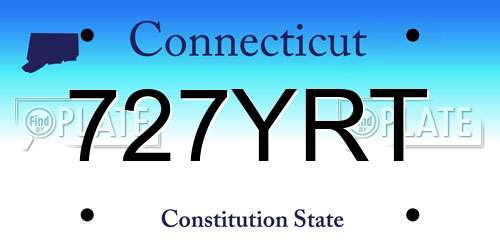 727YRT Connecticut License Plate