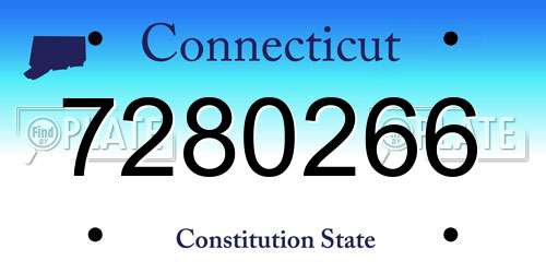 7280266 Connecticut License Plate