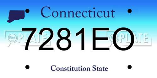 7281EO Connecticut License Plate