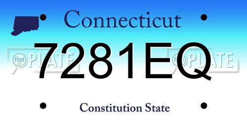7281EQ Connecticut License Plate