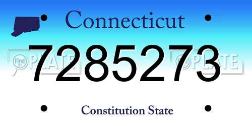 7285273 Connecticut License Plate