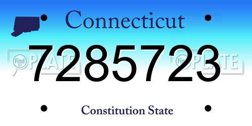 7285723 Connecticut License Plate