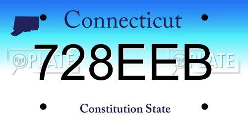 728EEB Connecticut License Plate