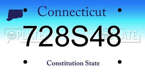728S48 Connecticut License Plate