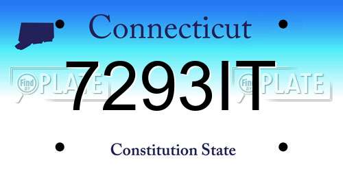 7293IT Connecticut License Plate