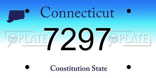 7297 Connecticut License Plate