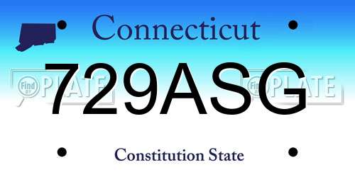 729ASG Connecticut License Plate
