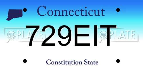 729EIT Connecticut License Plate