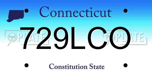 729LCO Connecticut License Plate