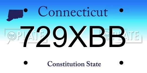 729XBB Connecticut License Plate