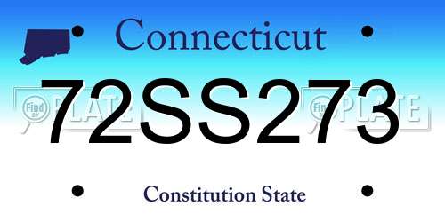 72SS273 Connecticut License Plate