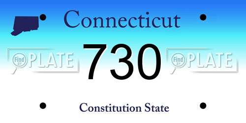 730 Connecticut License Plate