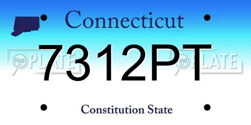 7312PT Connecticut License Plate
