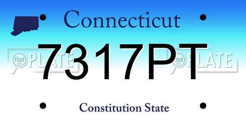 7317PT Connecticut License Plate