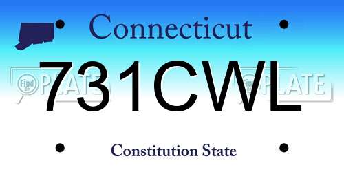731CWL Connecticut License Plate