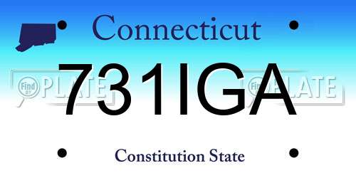 731IGA Connecticut License Plate
