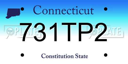 731TP2 Connecticut License Plate